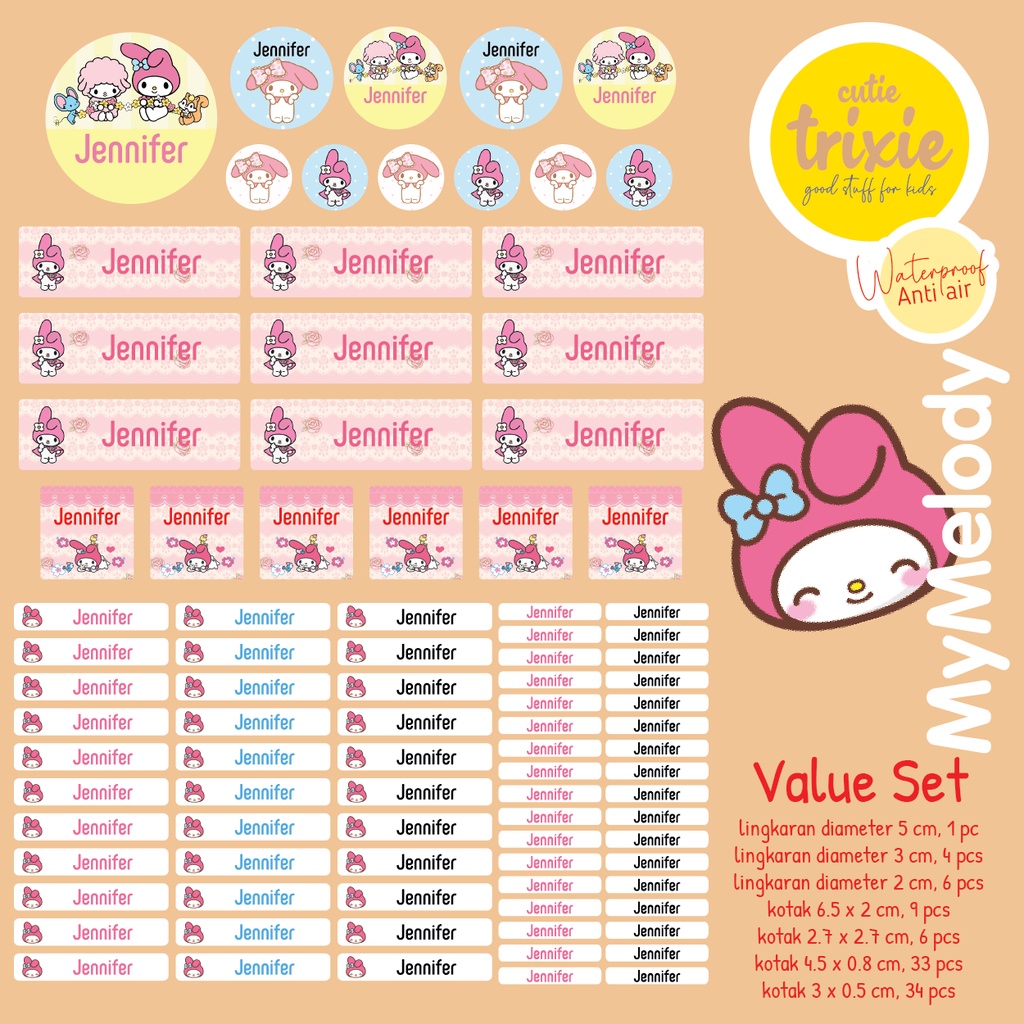 

Sticker Label Nama Anak My Melody (Vset)
