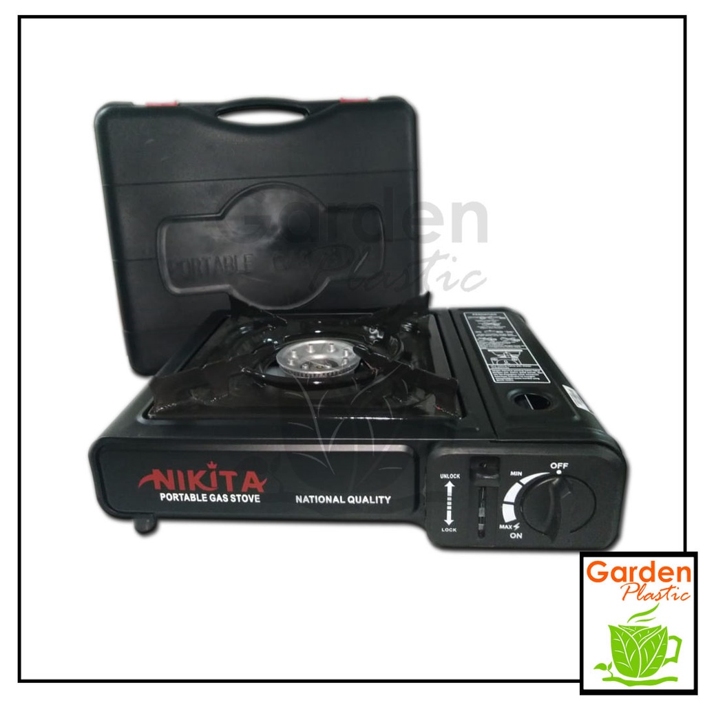 KOMPOR GAS PORTABLE NIKITA 2IN1 FREE CONNECTOR LPG