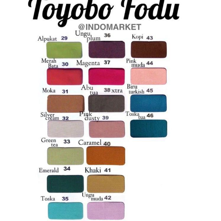 "PLJ.21De22ᵀ" )KAIN TOYOBO FODU PREMIUM / BAHAN KAIN /KAIN METERAN / BAHAN PAKAIAN/TOYOBO ORIGINAL /