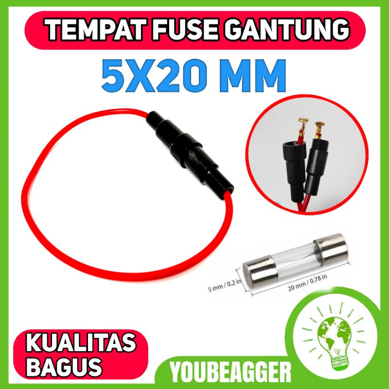 Holder fuse gantung 5x20mm