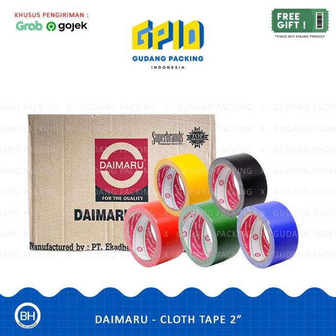 

(GOSEND/GRAB) DAIMARU - Lakban Kain Cloth Tape Hitam (1/ 1.5/ 2 inch)