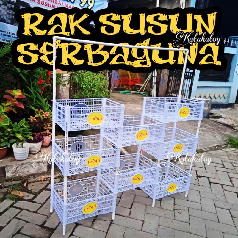 RAK CIKI WARUNG Rak Kopi Keranjang Warung Rak Dagangan Penyimpanan Serbaguna Rak Susun Keranjang War