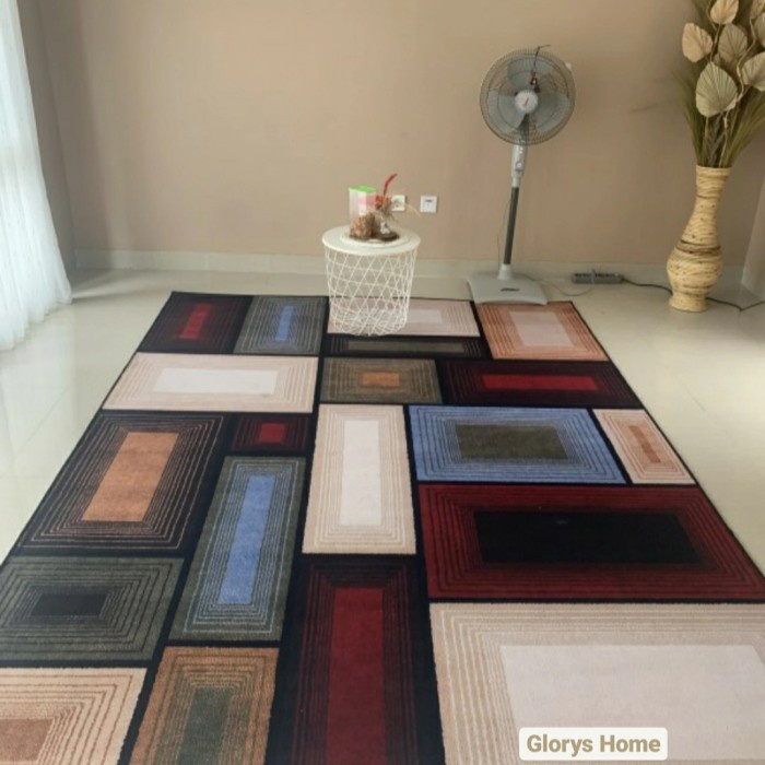 Karp Karpet Permadani Karpet Lantai Rumah Modern Motif Minimalis 160 X 210