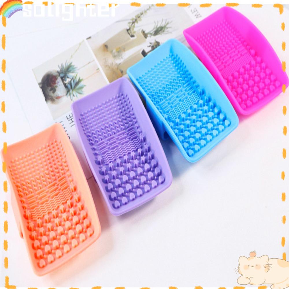 Solighter Silicone Brush Scrubber Foldable Cleaning Scrubber Sikat Palet Pembersih Genggam