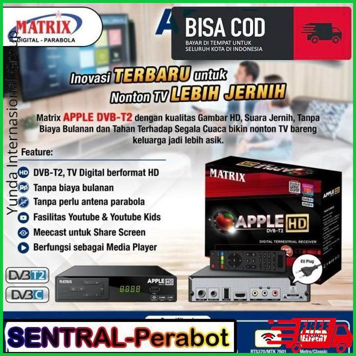 Receiver Tv Set Top Box Matrix Merah Dvb T2 Digital - Bisa Youtube Terbaik Dikelasnya