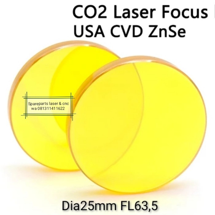 

LENSA FOKUS MESIN LASER METAL NON METAL DIA25MM FL63,5