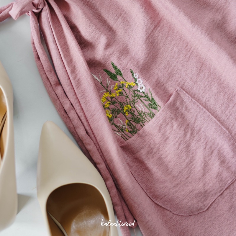 Korean Embroidery Linen Midi Busui Non Busui