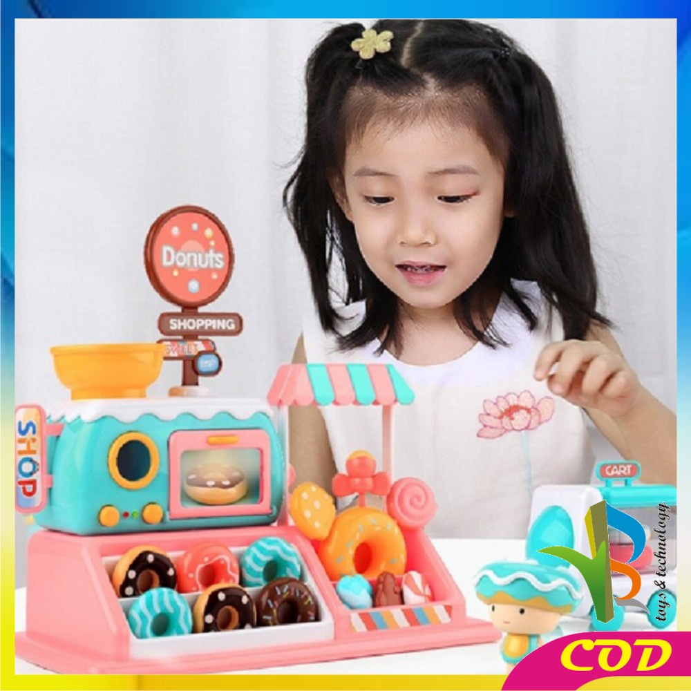 RB-M29 Kado Ulang Tahun / Mainan Edukasi Anak Toko Donat 999-82 / Jualan Roti Donut Hadiah Ultah
