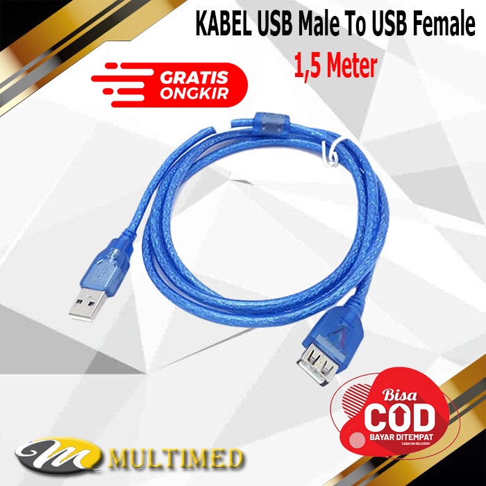 Kabel Extension USB Male To USB Female Panjang 1,5 meter Good Quality