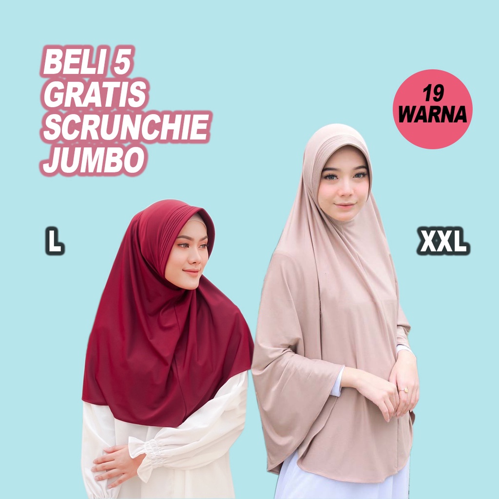 Jilbab Sport All Size / Hijab Instan / Bergo Sport / Jilbab Olahraga / Bergo Hamidah / Kerudung Olahraga