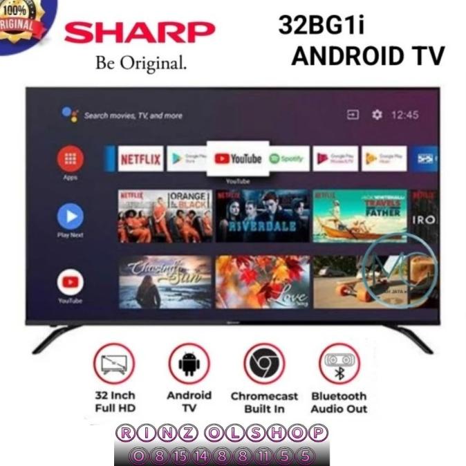 TV LED SHARP 32BG1I ANDROID TV USB MOVIE HDMI 2T-C32BG1I 32BG1