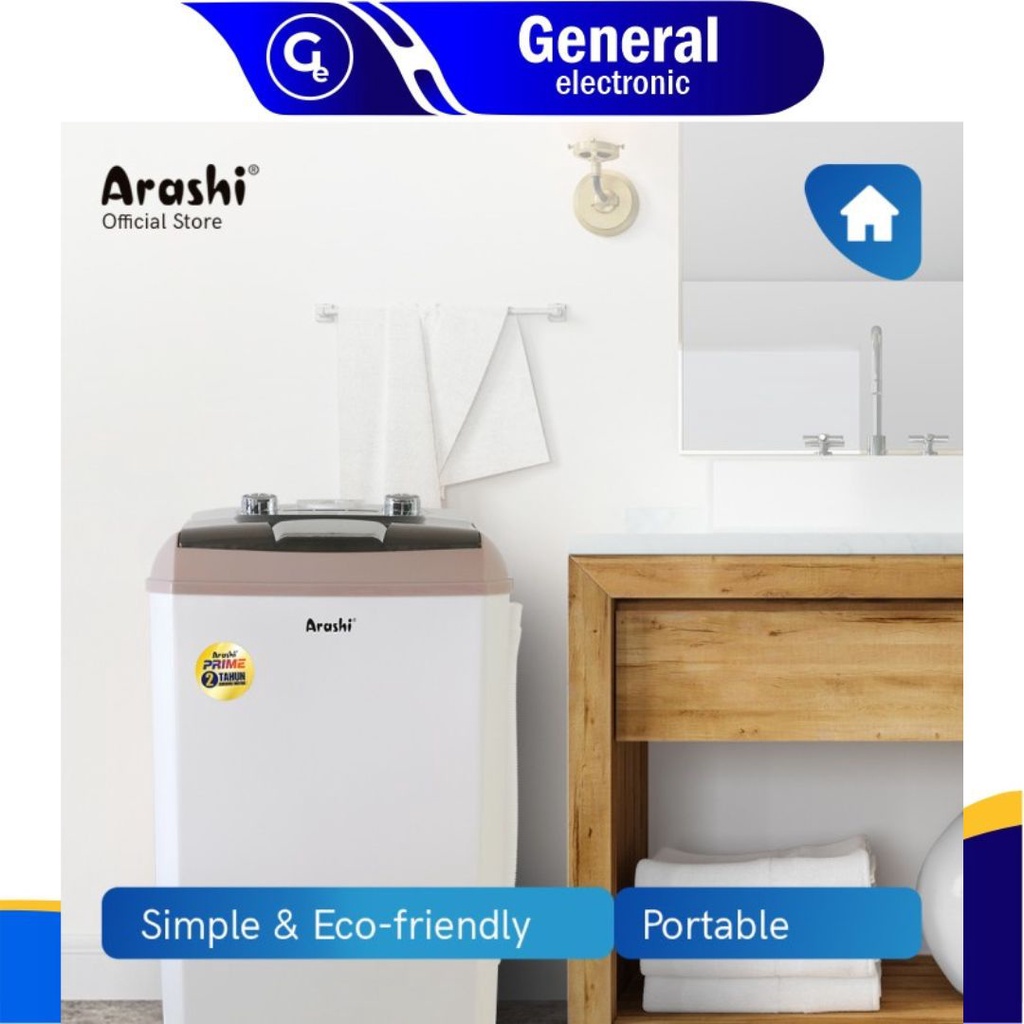 Mesin Cuci Portable Arashi Laundry AWM 452A 1 Tabung 4.5 KG