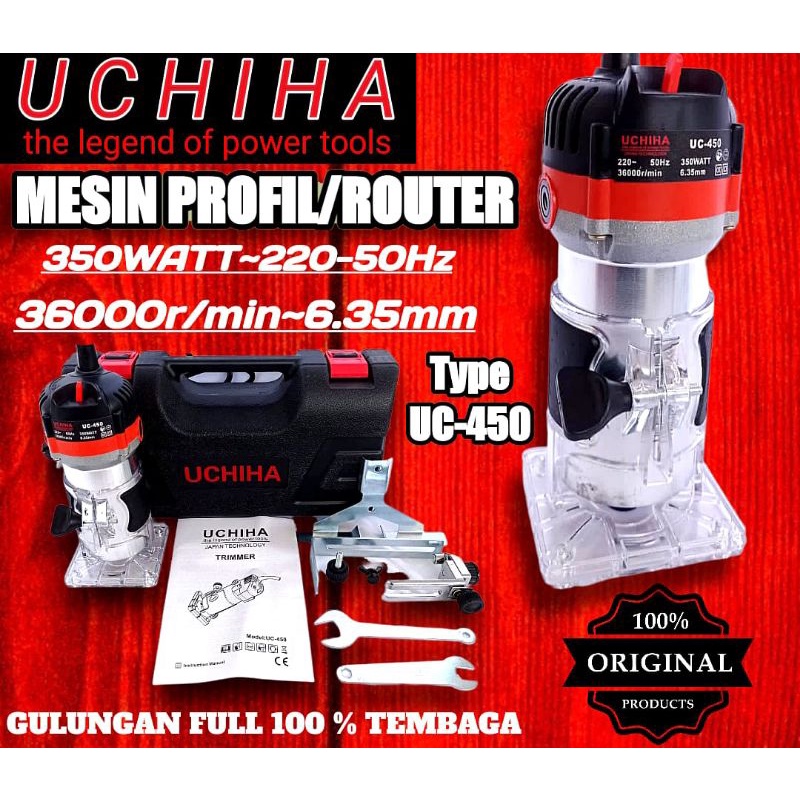 Mesin Profil Router Trimmer Kayu ukir 6mm uchiha trimer UC450