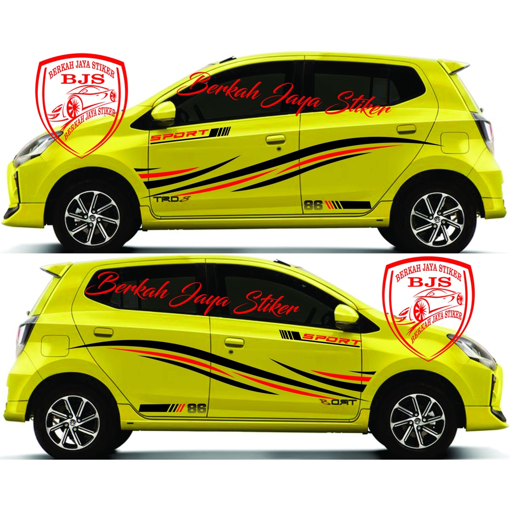 NEW Cutting stiker mobil  brio list minimalis universal terbaru stiker mobil Honda Brio Satya stripi