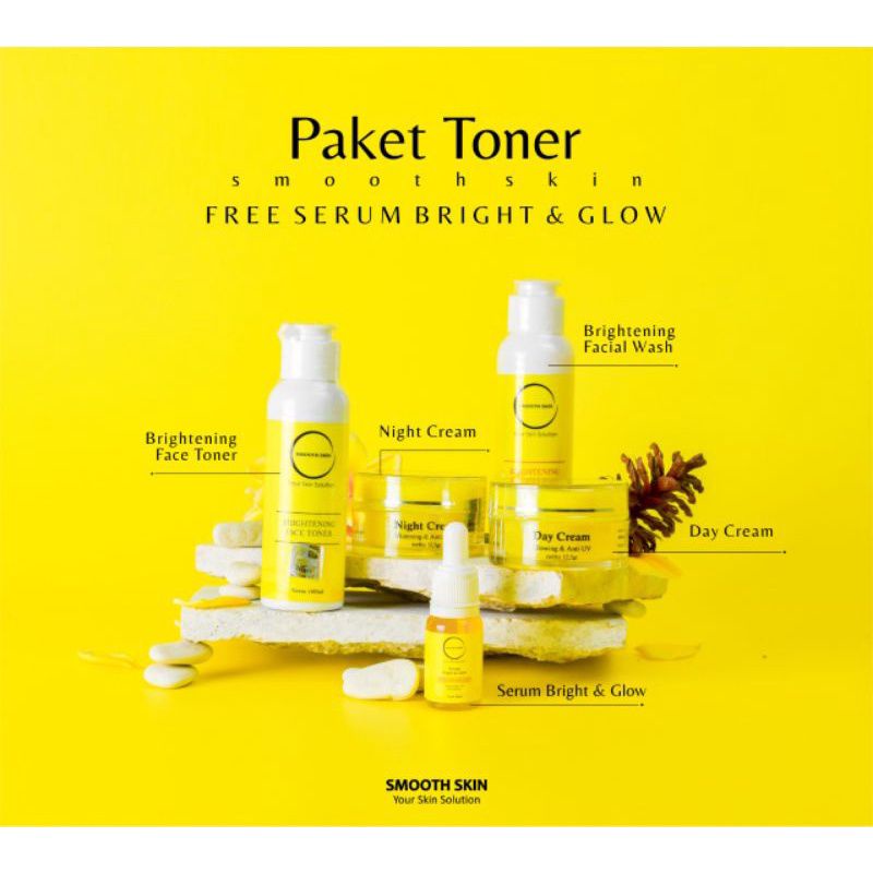 Smoothskin Skincare Free Serum Paket Pemutih Wajah Skincare Smoothskin Free Serum