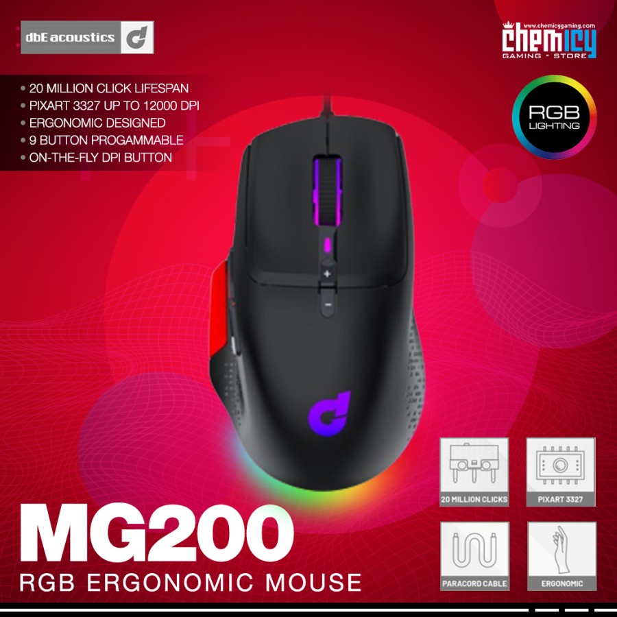 dBE MG200 / MG 200 RGB Ergonomic Gaming Mouse