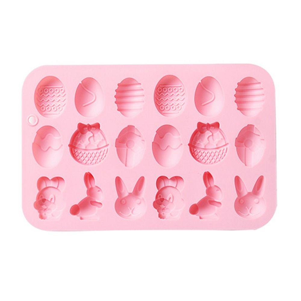 Cetakan Silikon SOLIGHTER Easter Handmade Soap Mould Baking Pan 18rongga