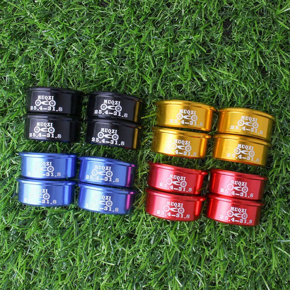 Agustina Instalasi Stang Sepeda MTB Sepeda Jalan Aluminium Alloy Mengurangi Spacer Stang Adapter Pemasangan Bukaan 25.4 Ke 31.8mm