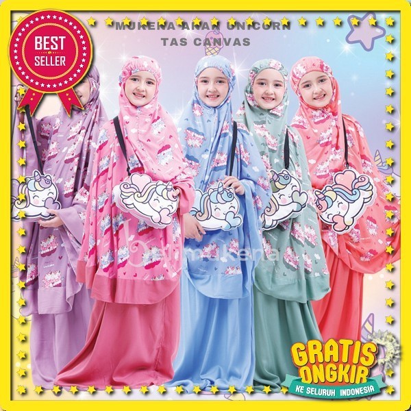 Po..‼️(Usia 4-12 Th)Mukena Anak Raina Mukena By Raikids Free Tas Motif Lucu Mukena Anak Perempuan Ta