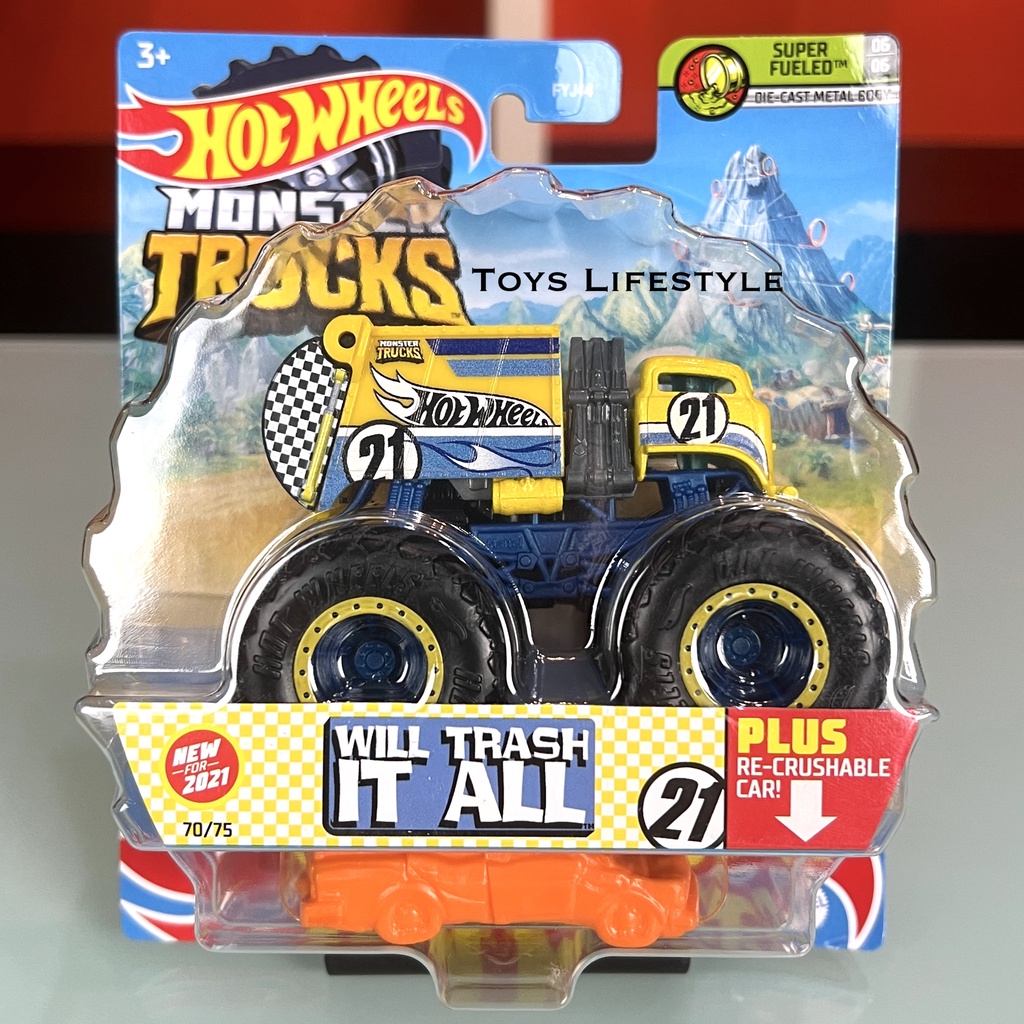 Mobil Hotwheels Hot Wheels Diecast Monster Trucks Original Mattel