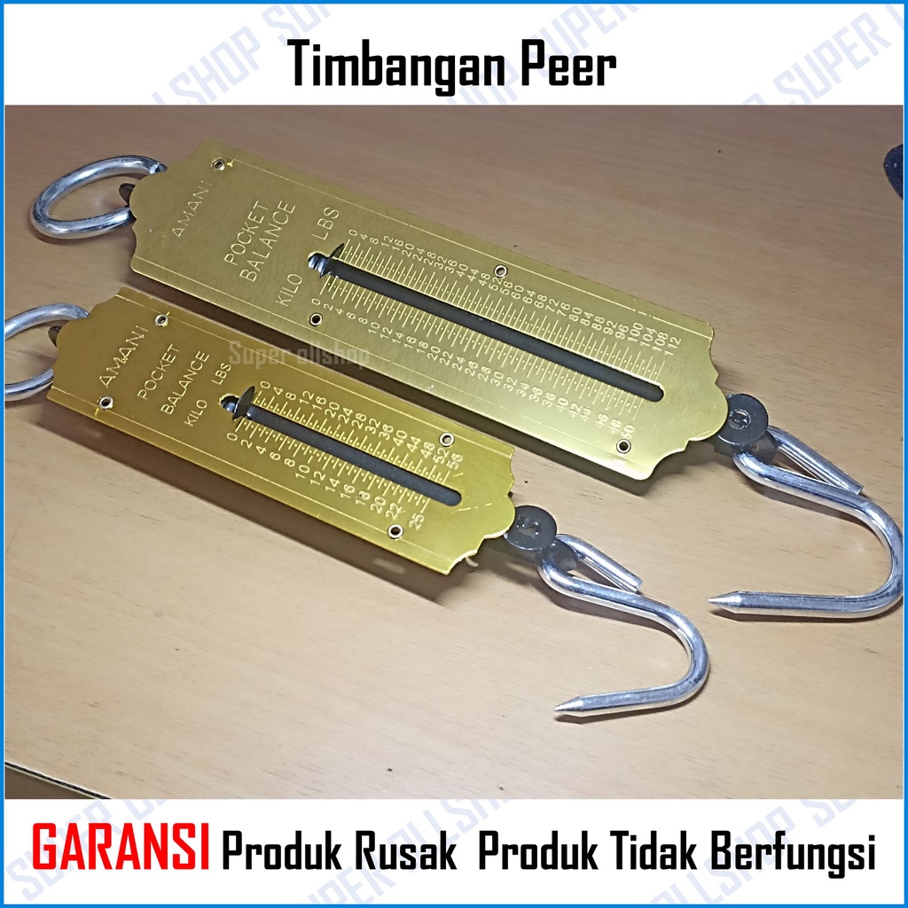 Timbangan Gantung Per 50kg 25Kg / Timbangan Tarik Veer Manual / Timbangan Tarik Besot 50 kg 25Kg / Timbangan Gantung Koper Manual Per 25 Kg