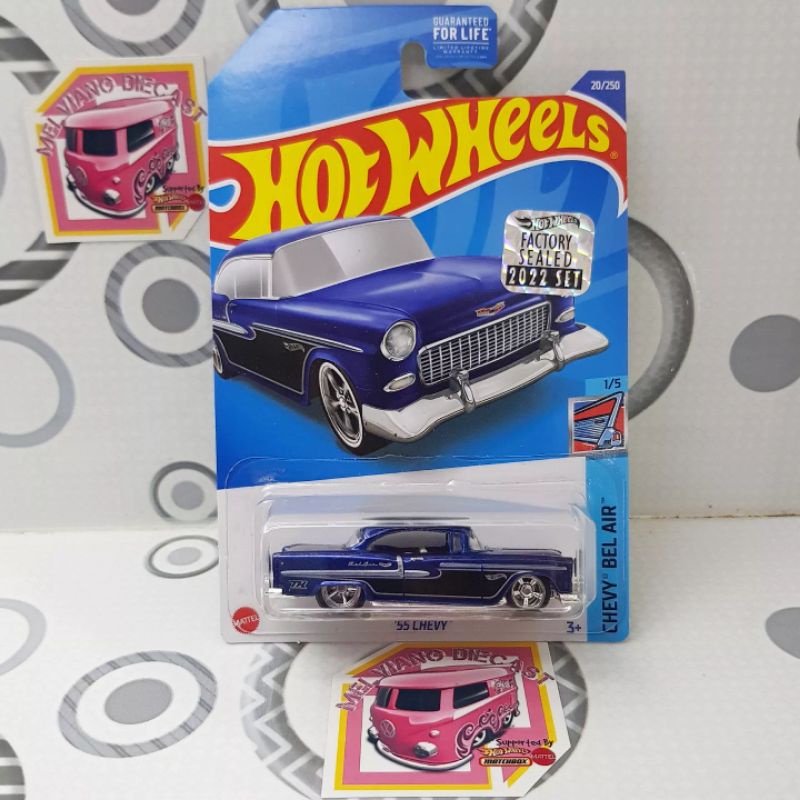 Hot Wheels 55 Chevy Biru Super Treasure Hunt Factory Sealed THS FS