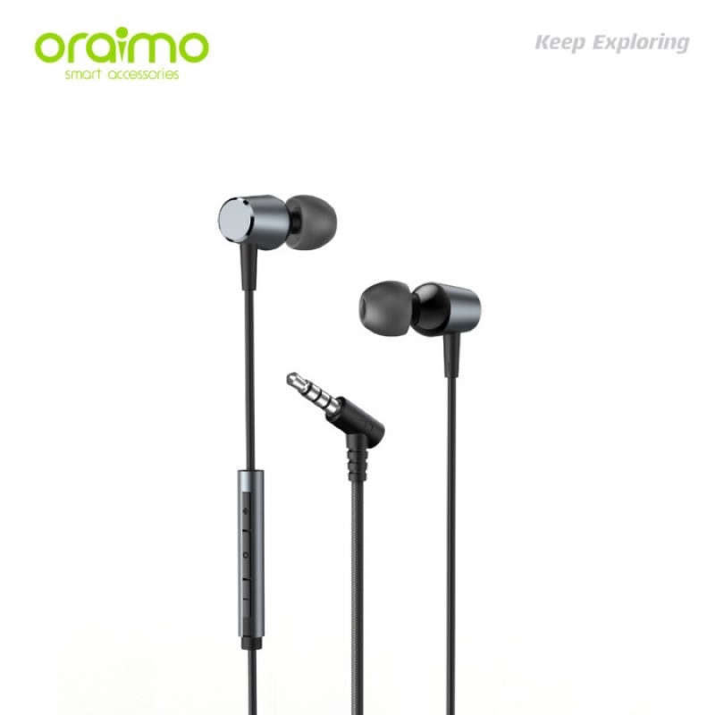 Oraimo Trumpet 3 Earphone Headset Kabel Bahan Metal dan Mic - OEP-E40