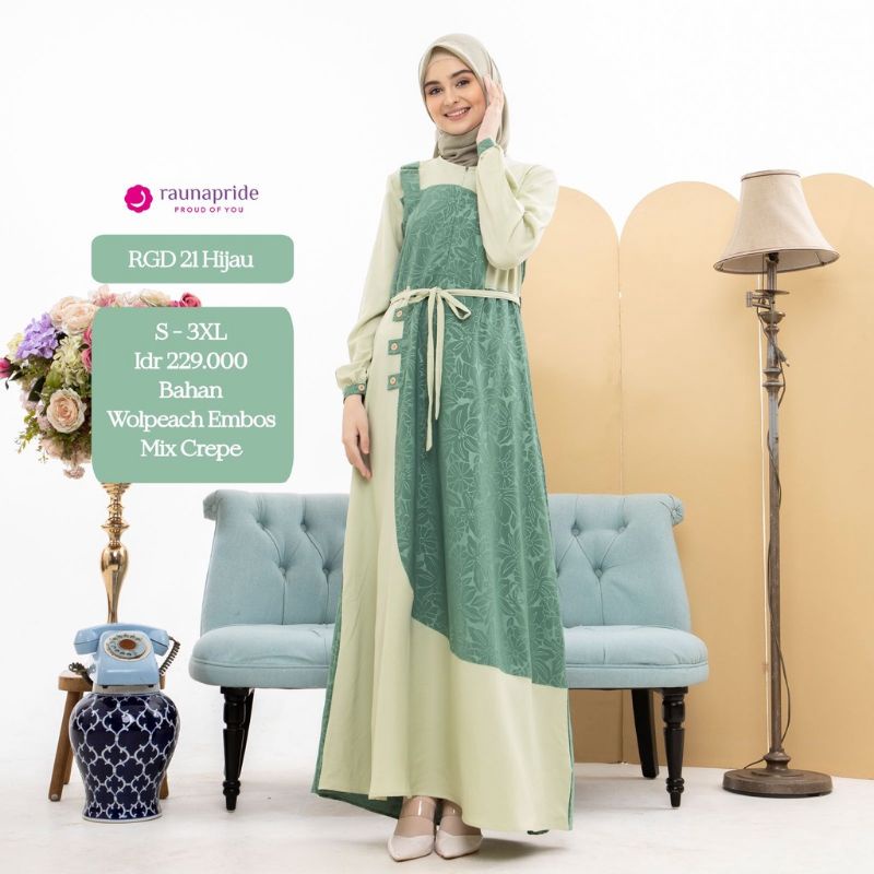 Rauna Gamis Terbaru - RGD 21 - Fashion Muslim - Gamis Jumbo