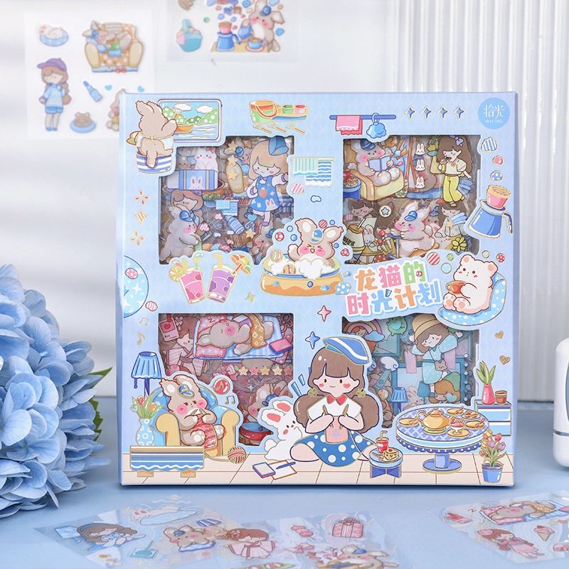 

Giant Rabbits Day Deco Stickers Collection Box Set Stiker Tema Gambar Kelinci Hadiah kado Cewe Lucu Sederhana Mahal