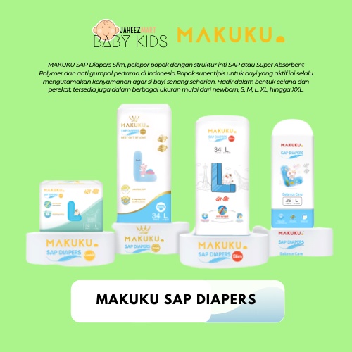 Popok Premium Makuku Dry Care Diapers popok celana sekali pakai