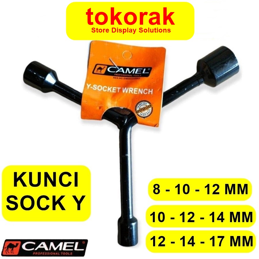 KUNCI SOK Y 8 10 12 14 17 MM CAMEL KUNCI SOCK Y - KUNCI SOK 3 UKURAN