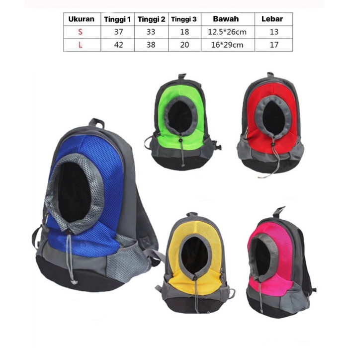 pet carrier tas ransel anjing kucing gendongan travelling cat dog pet cargo