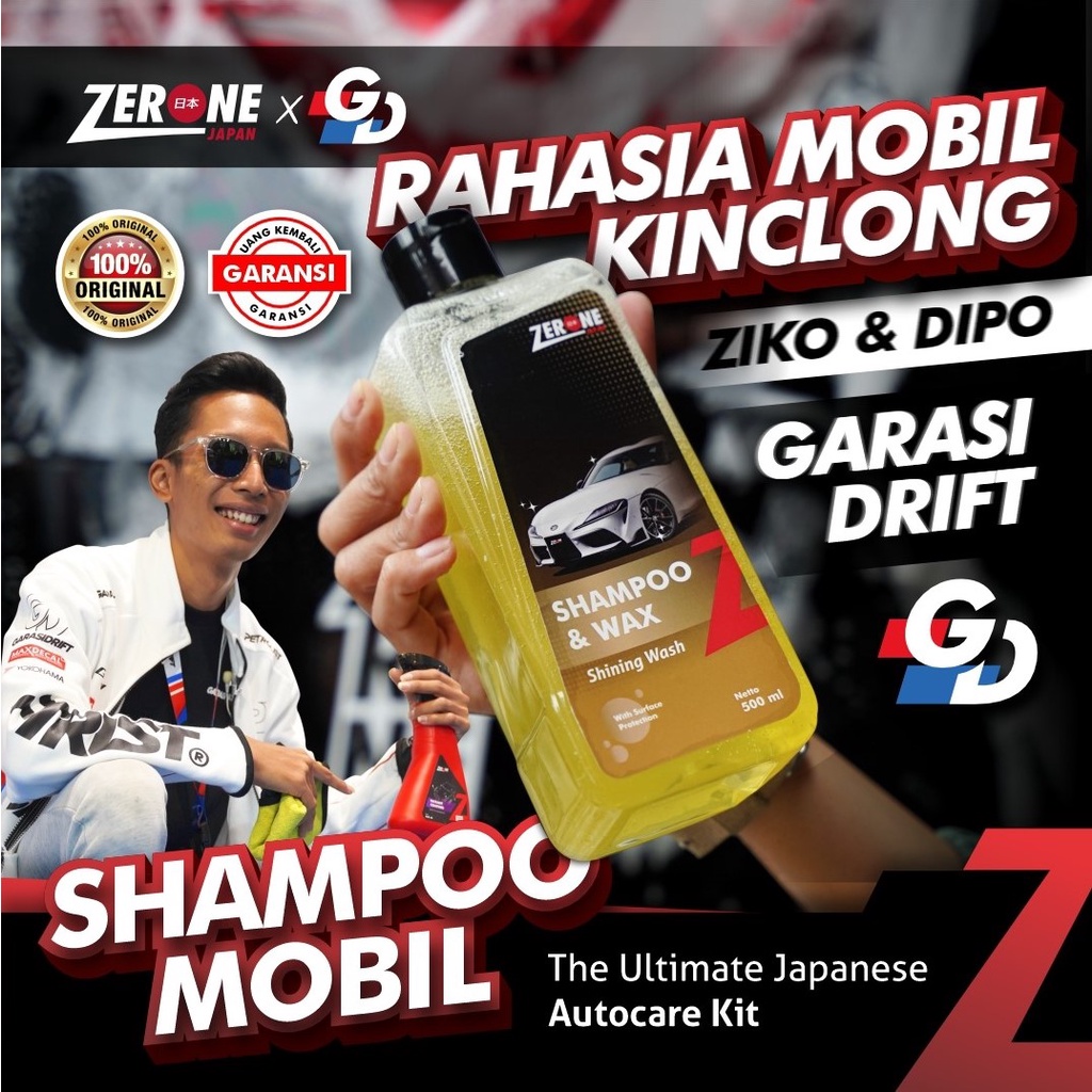 Shampoo Mobil Zeronejapan Garasi Drift ke Car Wash Zerone Japan Mengkilapkan dengan Wax 500 ML