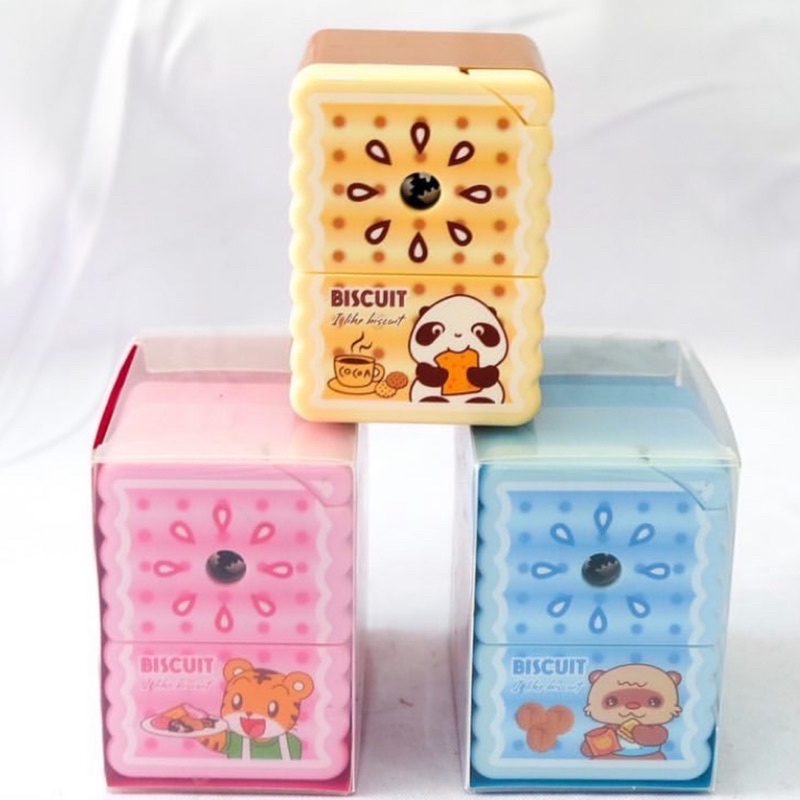 

Pencil Sharpener / Rautan Meja / Serutan Meja / Rautan pensil meja / Serutan Pensil - Cookie [0774]