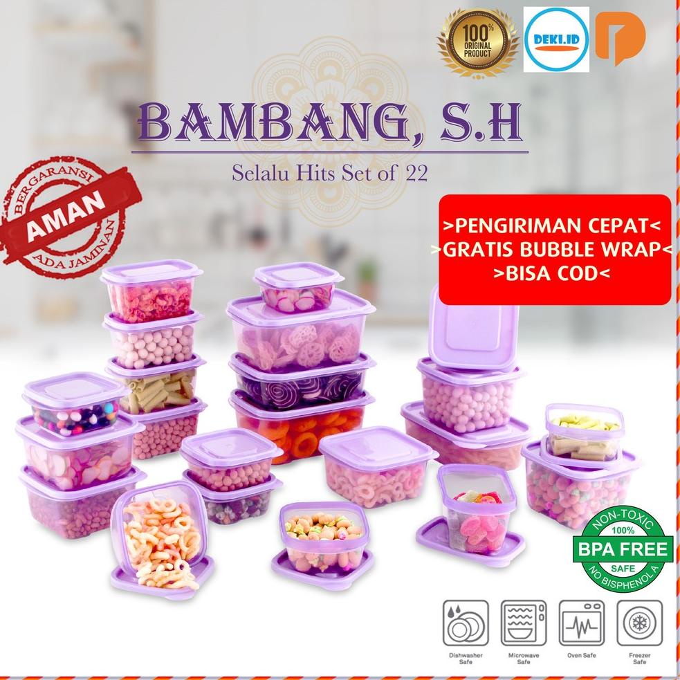 [A-L8L][♥] Toples Kulkas Bambang Azumi ISO SH Food Container Set Premium Kotak Tempat Penyimpan Maka