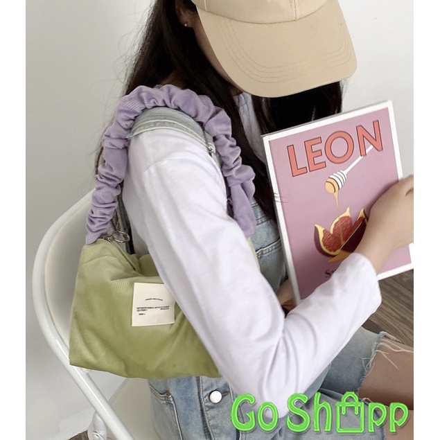 Tas Selempang Bahu Hand Bag Bahan Corduroy Wanita Import Fashion Korea Terbaru - Shouder Bag Wanita Kekinian TG12