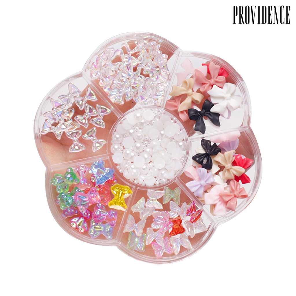 Providence 1kotak Nail Art Decor Tiga Dimensi Tidak Jatuh DIY Rhinestones Bow Bear Mixed Heart Plum Blossom Plate Nail Ornament Nail Salon Supply