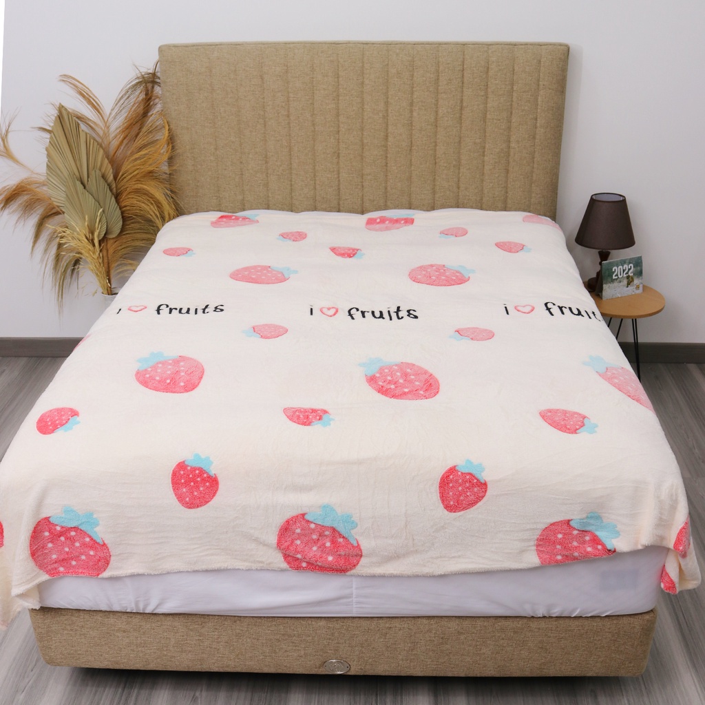 Pantone Selimut Bulu Halus Blanket - Size 180x200 ( LIVE ) - Pilih Motif