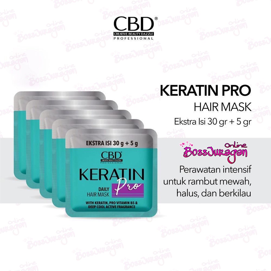 (BOSS) CBD KERATIN PRO HAIR MASK SACHET 35gr