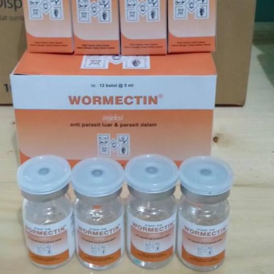 Baru Wormectin 5 ml (obat suntik scabies atau gatal-gatal kurap kudis pada hewan anjing kucing kelin