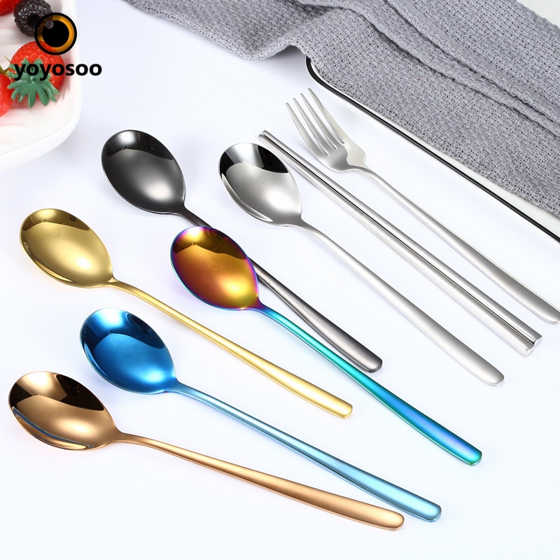 SET WARNA SENDOK GARPU Korea Stainless/Paket Garpu Sendok Stainless - YOYOSOO