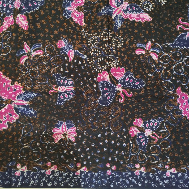 batik tulis lasem 3 warna kupu sogan
