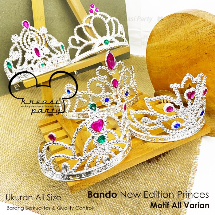 Mahkota Tiara Silver Kecil #2 / Mahkota Pesta / Mahkota Ultah / Crown