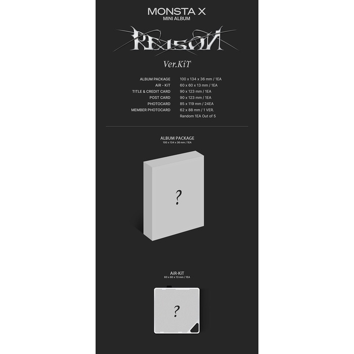 MONSTA X - 12th Mini Album REASON (CD, KiT)