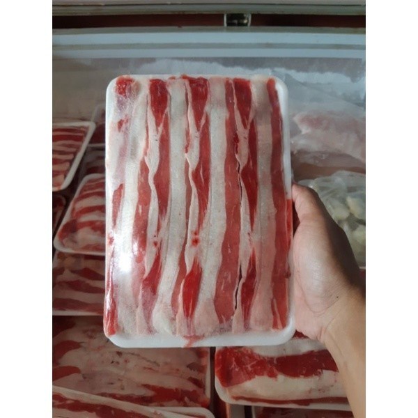 

Slice Beef US Shortplate | Daging Sukiyaki/ Yakiniku/Shabu Yoshinoya - 250 gram