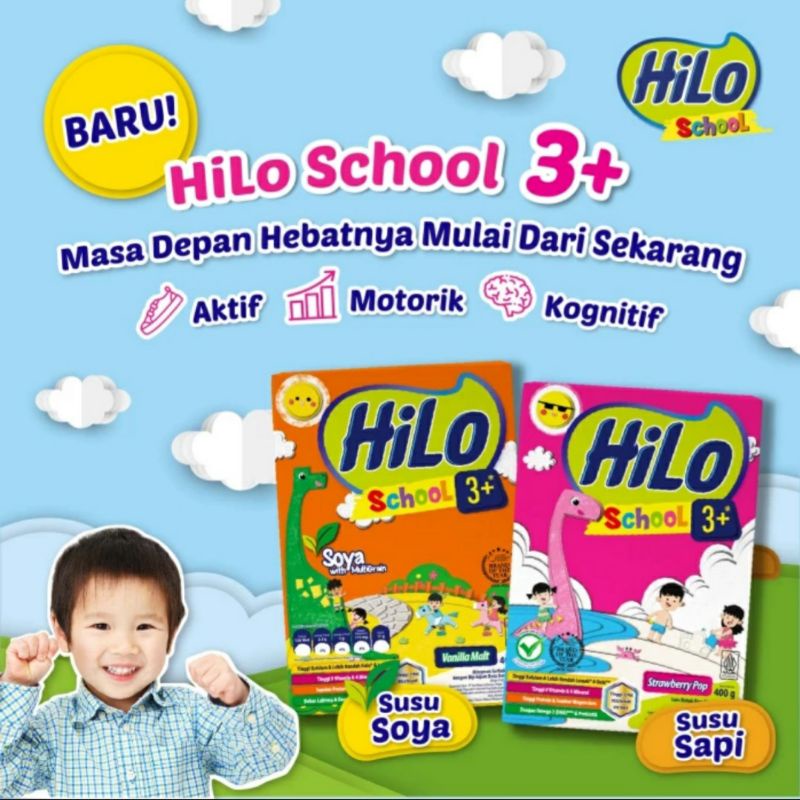 

hilo school 3+ soya multigrain stroberi pop 400gr