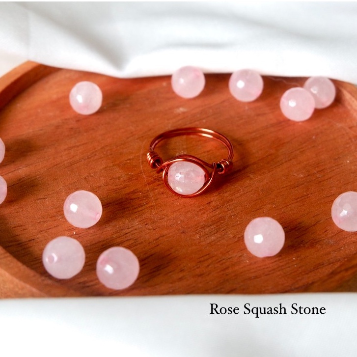 Cincin Gemstone Round Stone Rings