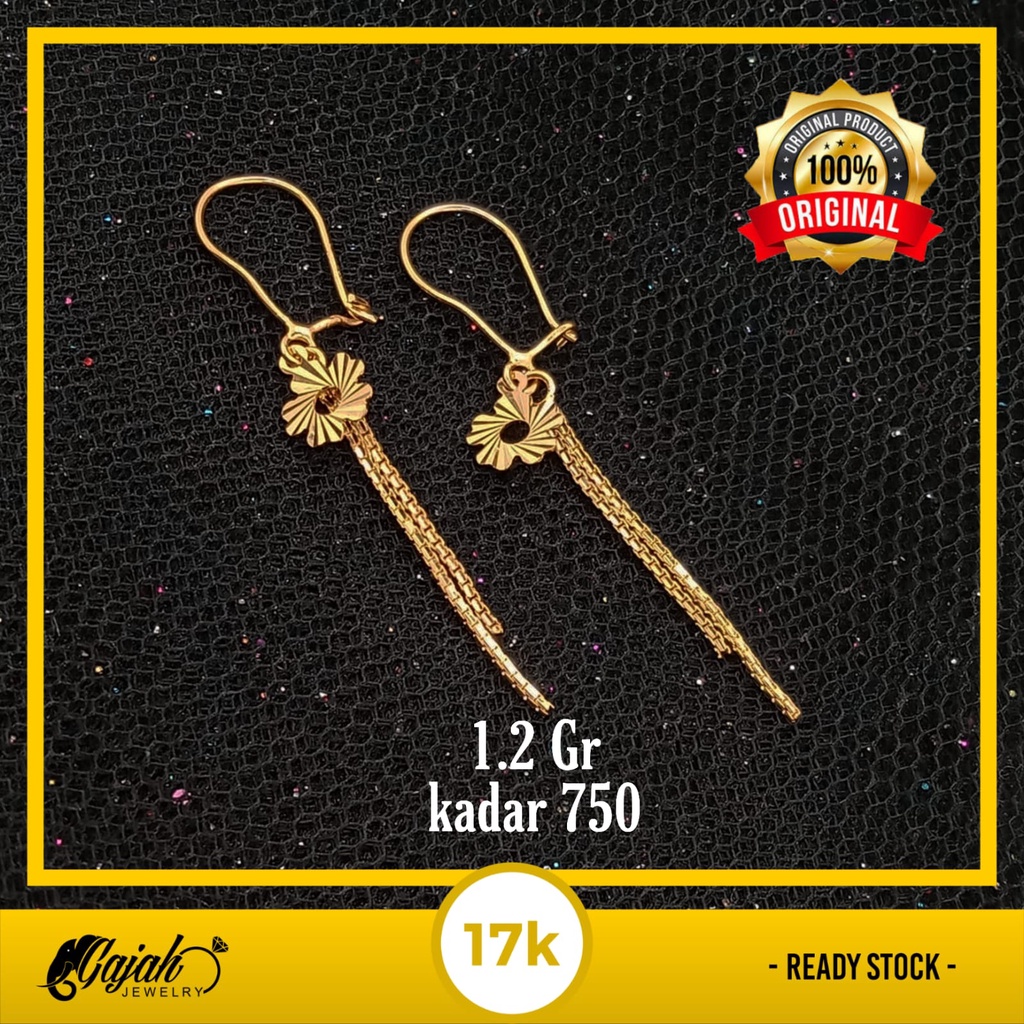 Anting Emas 17 K - 1.2 gr Kadar 750 - 2924