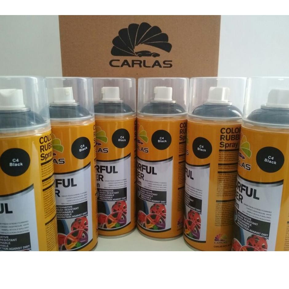 ▌▌▌ Carlas Rubber Paint Black C4 / Carlas Hitam