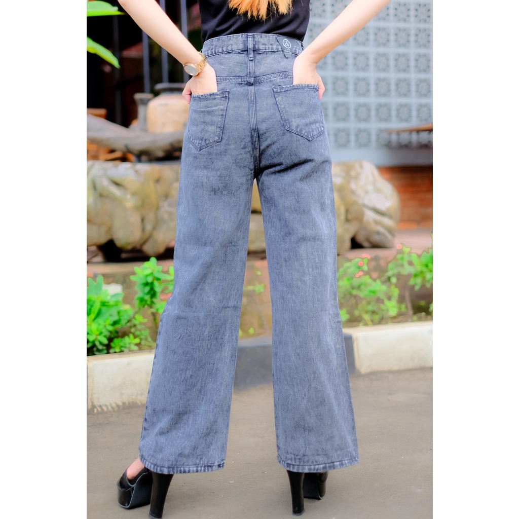 Highwaist kulot jeans wanita loose / Celana jeans kulot loose wanita Model terbaru / Celana jeans wanita kekinian model terbaru